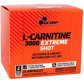 L- Карнитин Olimp L-Carnitine 3000 Extreme Shot (20 ампул по 25мл) - Тараз